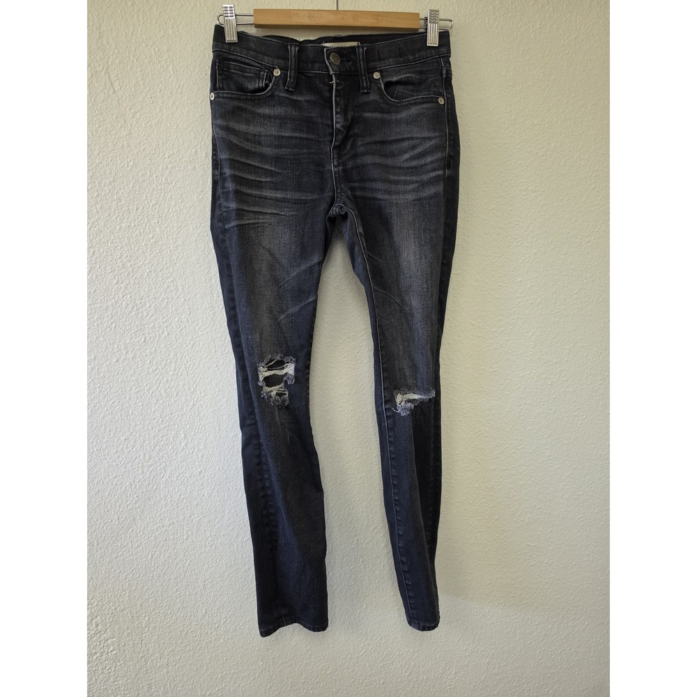 Madewell Women Skinny Jeans 26 Waist 27 Inseam Black Solid Casual Denim